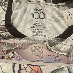 Disney 100 Mens Sleep Set Size  XXL Matching Family Pjs Mickey,Pixar,Marvel…